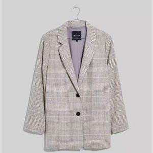 NWT Madewell The Dorset Blazer in Galloway Plaid Size Extra Large